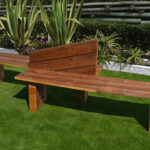 Banco duplo desencontrato com encosto