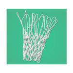 Rede de basquete regulamentar em nylon plastificado, anti-torção